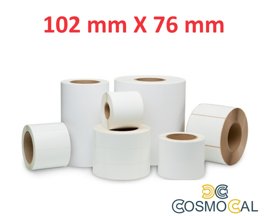 Opaco White Adesivo  Roll:102mm x 76mm, 440 labels,Diametro 40mm
