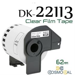 Clear 62mmX15.24m Compa Brother P-Touch QL1000,1050,1060,820