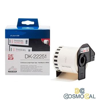 Black/Red 62mmX15Meter Compa Brother P-Touch QL800,810,820