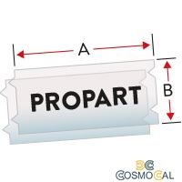 Black on Clear Com BMP21LAB Plus-6.35mmx6.4m#M21-250-430-CL