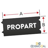 White on Black Com BMP41/51/53-19.1mmx7.6m#MC-750-595-BK-WT