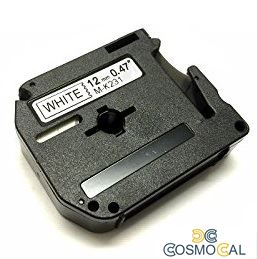 Laminato Black-White 12mmX8m Brother label#MK-231SBZ