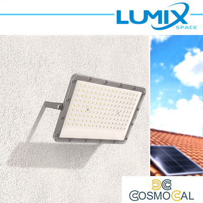 PROIETTORE SOLARE LED 100W + Crepuscolare