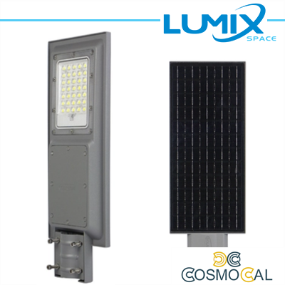 Lampione LED Stradale Solare 100W + Crepuscolare + movimento