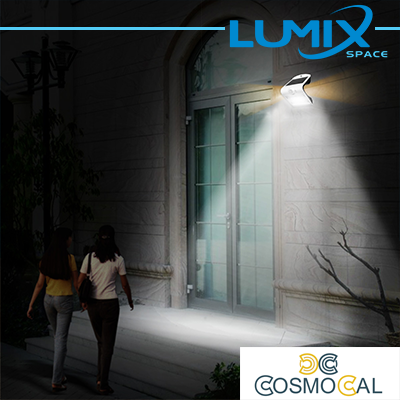 Lampada da parete LED solare senza fili con Sensori 220lm BIANCO