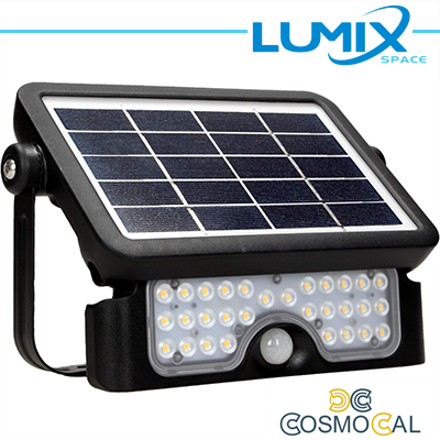 Faretto solare LED senza fili 500lm - con sensori