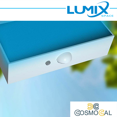 Lampada da parete solare LED 2 vie - senza fili con sensori