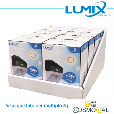 Lampada da parete solare LED senza fili con sensori