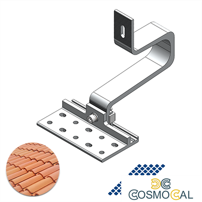 Staffa regolabile per tetti a tegola