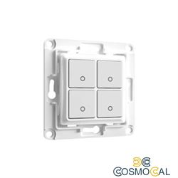 Shelly Wall Switch 4 - Pulsanti filari da parete 4 tasti bianco