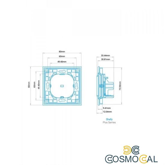 Shelly Wall Switch 4 - Pulsanti filari da parete 4 tasti bianco