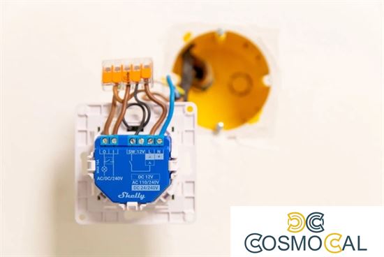 Shelly Wall Switch 4 - Pulsanti filari da parete 4 tasti bianco