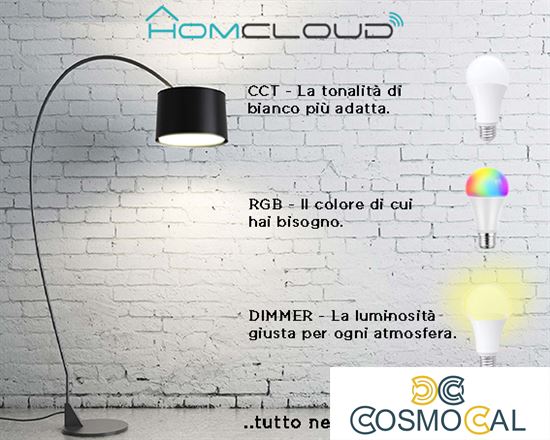 Lampadina Wi-FI RGB + Bianco CCT E27 dimmerabile