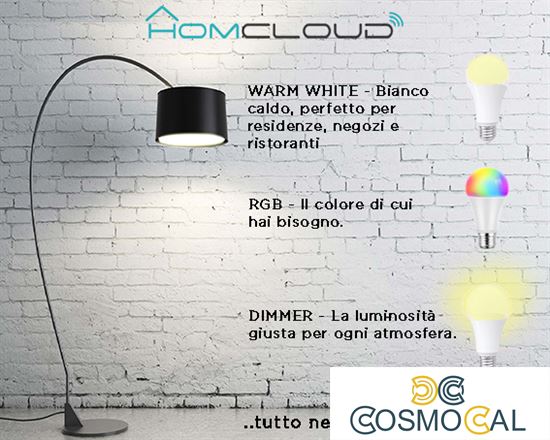 Lampadina Wi-Fi + Bluetooth RGB+Bianco caldo E14 G45 dimm