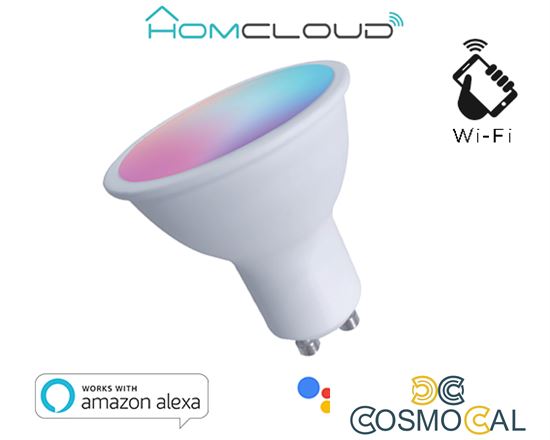 Faretto GU10 ad incasso Wi-FI RGB + Bianco caldo dimmerabile