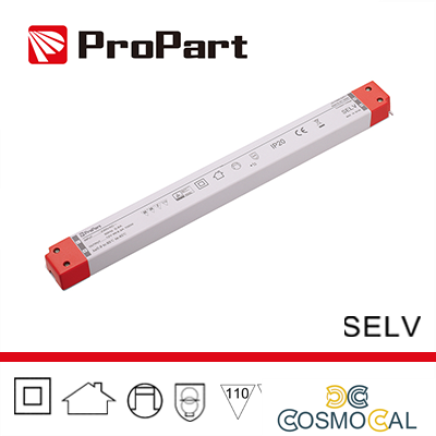 Alimentatore SLIM: IP20 24V 150W 6.25A Size:360*31*24mm