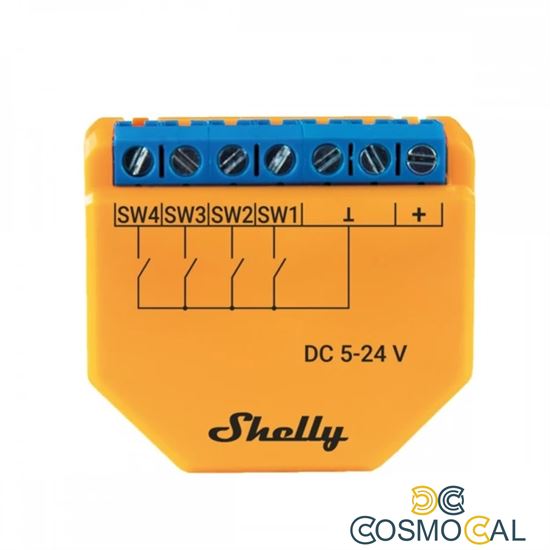 Shelly Plus I4 DC - Smart Control 4 input DC WiFi/BT