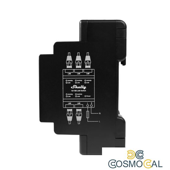 Shelly LAN Switch - Switch di rete DIN rail con 5 porte RJ45 eth