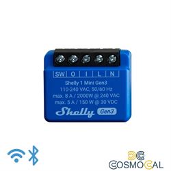 Shelly Mini 1 Gen3 - Smart Relay contatto pulito 8A AC/DC WiFi/B