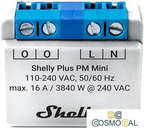 Shelly Mini Plus PM - Smart Relay 16A AC WiFi/BT + PM