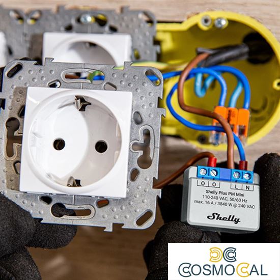 Shelly Mini Plus PM - Smart Relay 16A AC WiFi/BT + PM