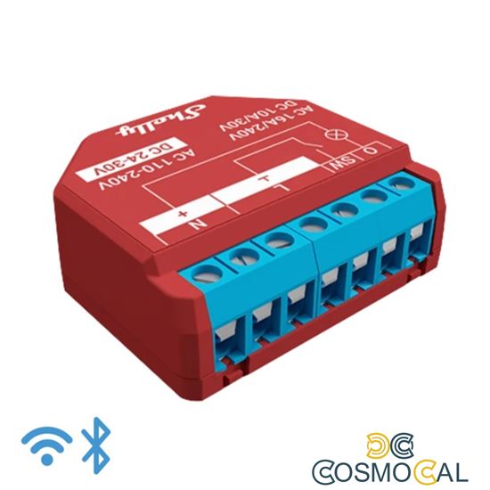 Shelly Plus 1PM - Smart Relay 16A  AC/DC WiFi/BT + PM