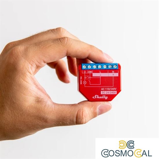 Shelly Plus 1PM - Smart Relay 16A  AC/DC WiFi/BT + PM