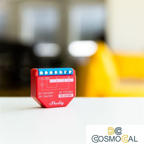 Shelly Plus 1PM - Smart Relay 16A  AC/DC WiFi/BT + PM