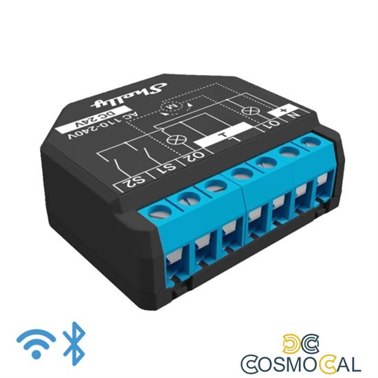 Shelly Plus 2PM - Smart Relay Tapparelle 16A AC/DC WiFi + PM