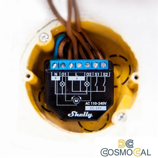 Shelly Plus 2PM - Smart Relay Tapparelle 16A AC/DC WiFi + PM
