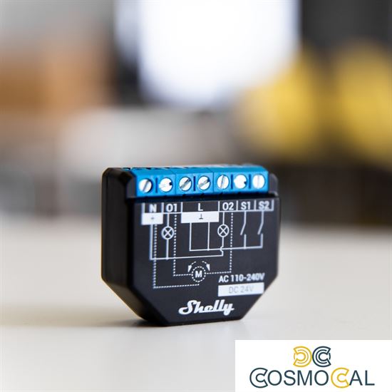 Shelly Plus 2PM - Smart Relay Tapparelle 16A AC/DC WiFi + PM