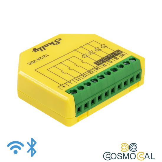 Shelly Plus RGBW PM - Controller Strisce LED WiFI/BT 12-24DC RGB