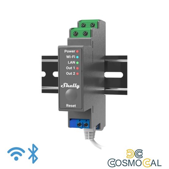 Shelly Pro 2 - IP Smart Relay contatto pulito DIN 2ch. LAN/WiFi/