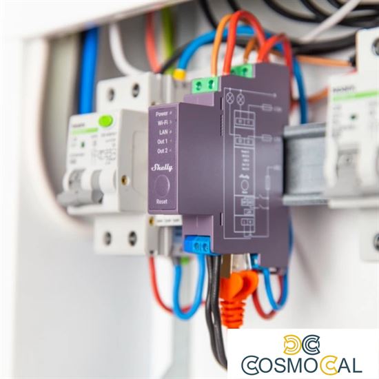 Shelly Pro 2 - IP Smart Relay contatto pulito DIN 2ch. LAN/WiFi/