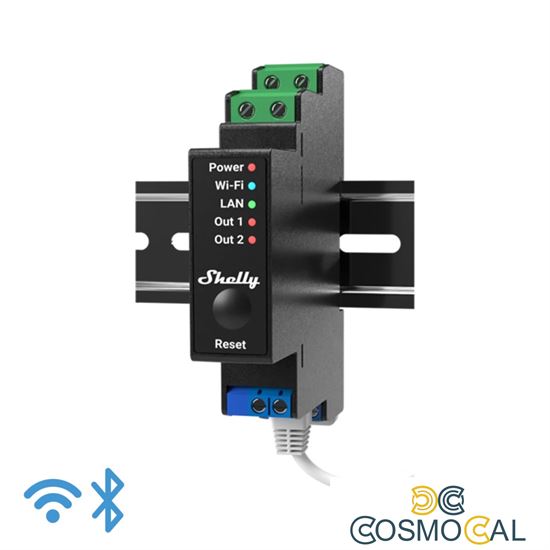 Shelly Pro 2PM - IP Smart Relay DIN 2ch. LAN/WiFi/BT + PM