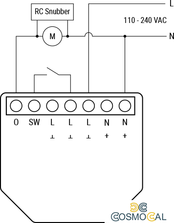 Shelly RC Snubber - Circuito per assorbim energia