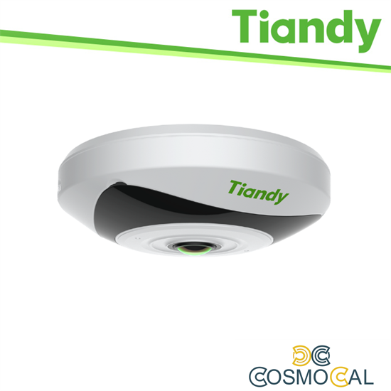 Tiandy Telecamera Fisheye Pro 5MP 1.4mm, Tripwire, Heatmap, PoE