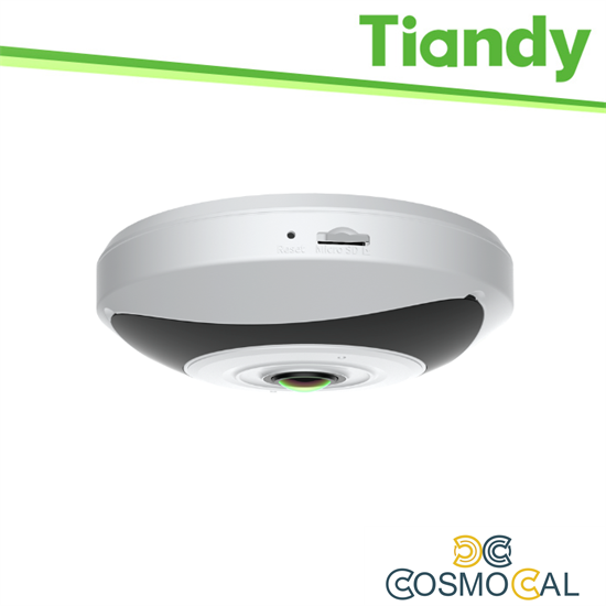 Tiandy Telecamera Fisheye Pro 5MP 1.4mm, Tripwire, Heatmap, PoE