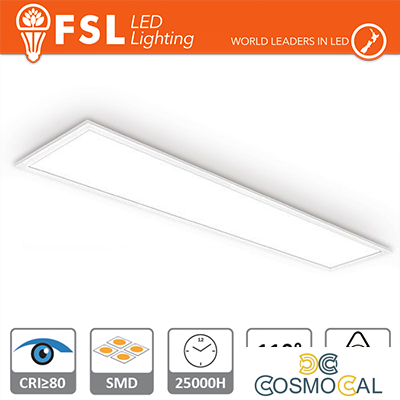 Pannello LED 30x120cm - 48W 4000K CRI80 EDGE-LIT