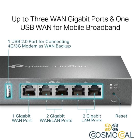 Omada Router Gateway VPN Gigabit Multi-WAN SafeStream - ER605