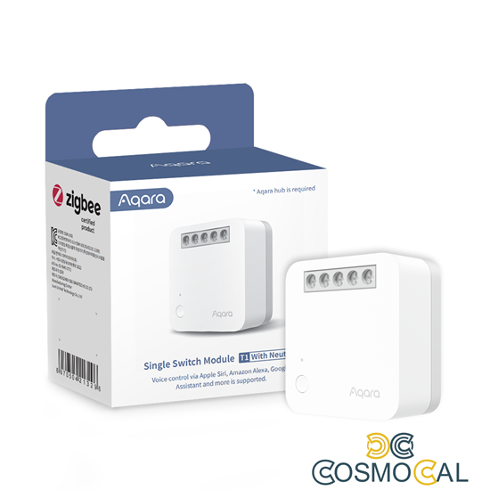 Aqara Modulo Interruttore Singolo T1 (Con Neutro) Luci/Prese/ven