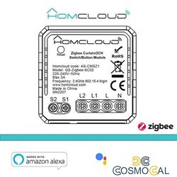 Modulo Ibrido Tapparelle o Pulsante Luci 2CH Zigbee da incas
