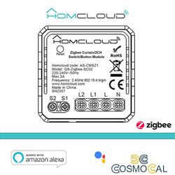 Modulo Ibrido Tapparelle o Pulsante Luci 2CH Zigbee da incas