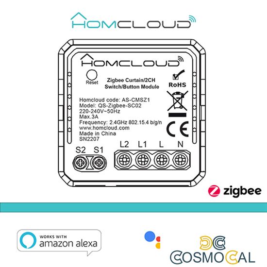 Modulo Ibrido Tapparelle o Pulsante Luci 2CH Zigbee da incas