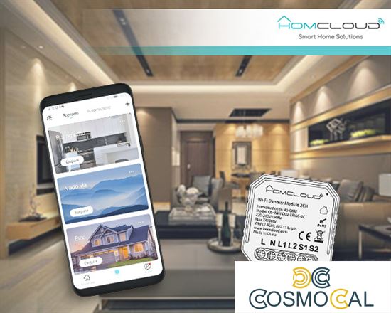 Modulo Dimmer 2CH Wi-Fi da incasso