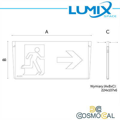 Kit di segnalazione PLEXI glass per Plafo IP65