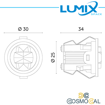 Micro spot Emergenza 1W LED 170lm IP20 3ore SE