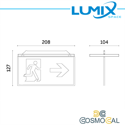 Kit di segnalazione bifacciale per Plafo IP40/20