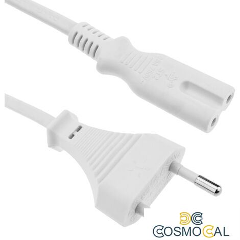 Cavo alimentazione bipolare 1 mt bianco - bulk