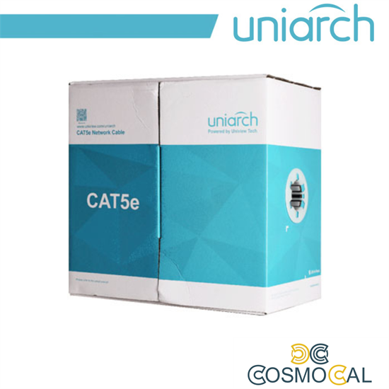 Uniarch Cavo ethernet CAT5E UTP LSZH 8 fili 24AWG, Rame, 305metr